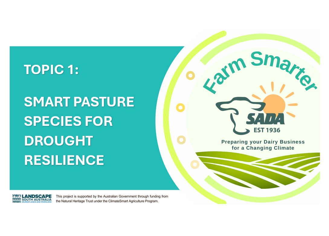Farm Smarter: Topic 1 - Smart Pasture Species for Drought Resilience - Murray Bridge South (Session 1)